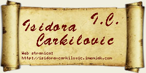 Isidora Čarkilović vizit kartica